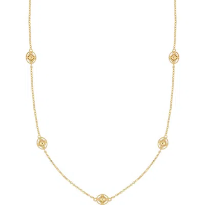 Bony Levy 14k Gold Cutout Station Necklace