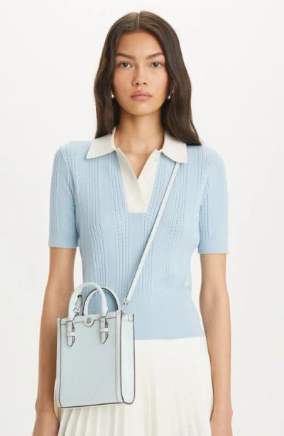 Tory Burch Mini T Monogram Debossed North/south Tote