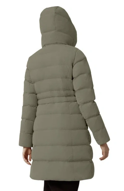 Canada Goose Aurora Water Repellent Hooded 750 Fill Power Down Parka In Green