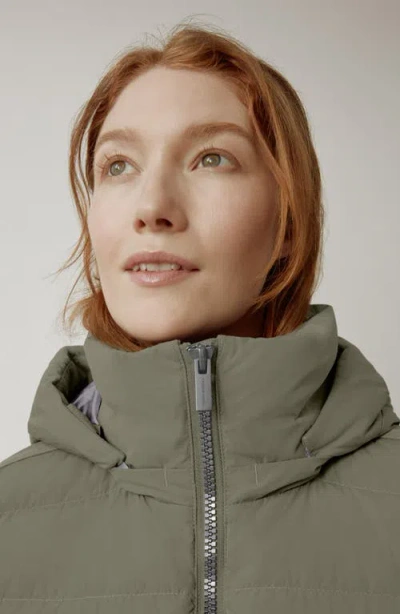 Canada Goose Aurora Water Repellent Hooded 750 Fill Power Down Parka In Green