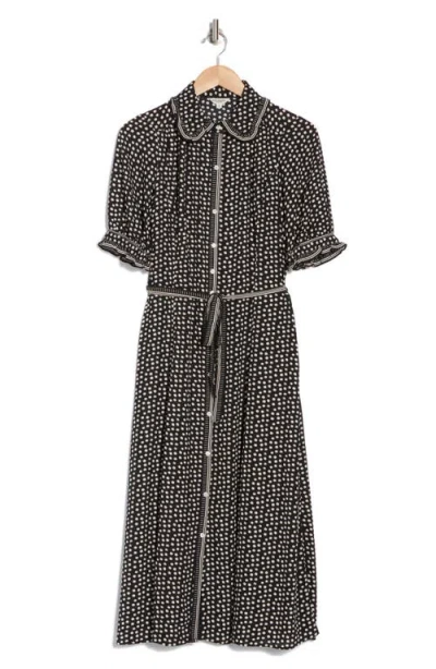 Max Studio Puff Sleeve Chiffon Midi Shirtdress
