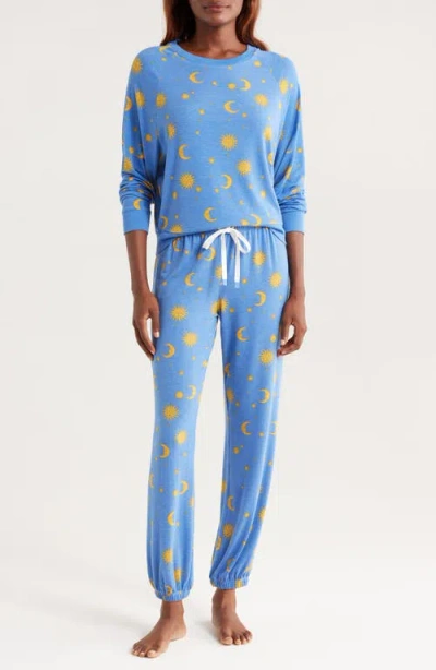 Honeydew Intimates Star Seeker Brushed Jersey Pajamas In Blue