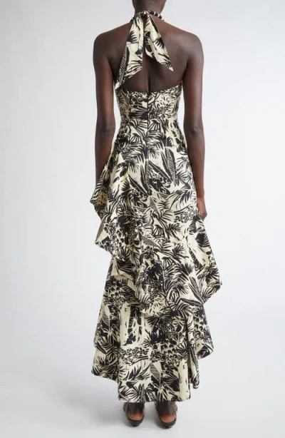 Johanna Ortiz The Comeback Cotton Halter Maxi Dress In Multi