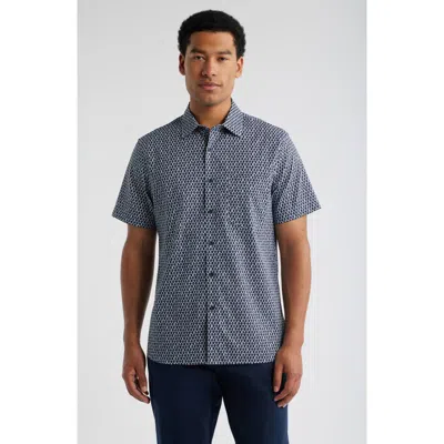 Nordstrom Check Short Sleeve Stretch Button-up Shirt In Multi