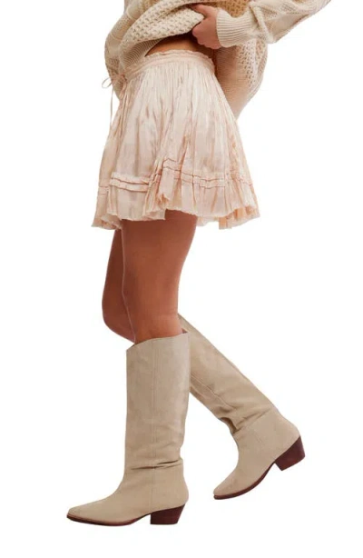 Free People Third Charm Mini Skirt In Blush In Neutral