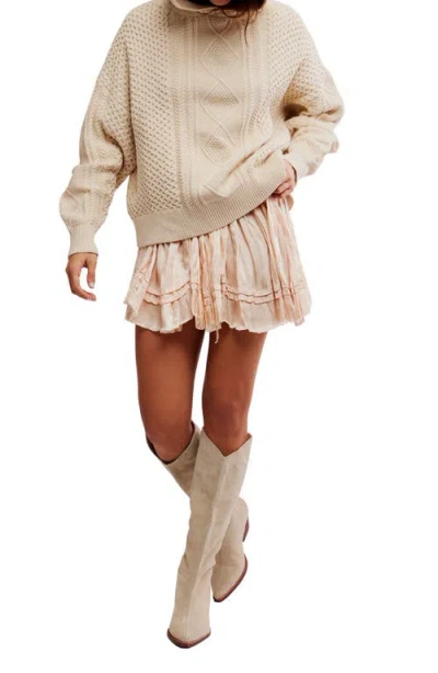 Free People Third Charm Mini Skirt In Blush In Neutral