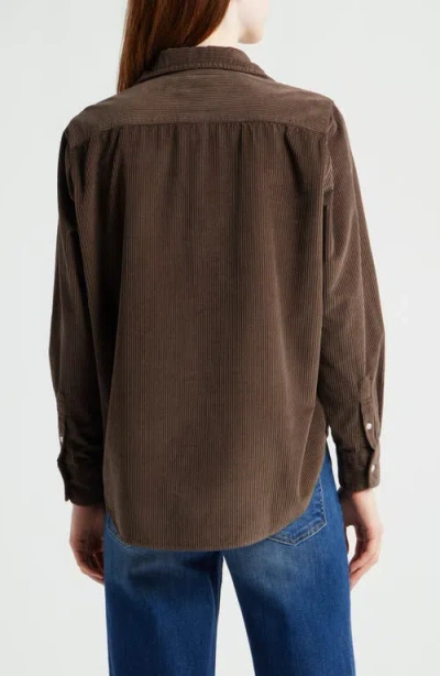 Frank & Eileen Eileen Relaxed Corduroy Button-up Shirt In Brown