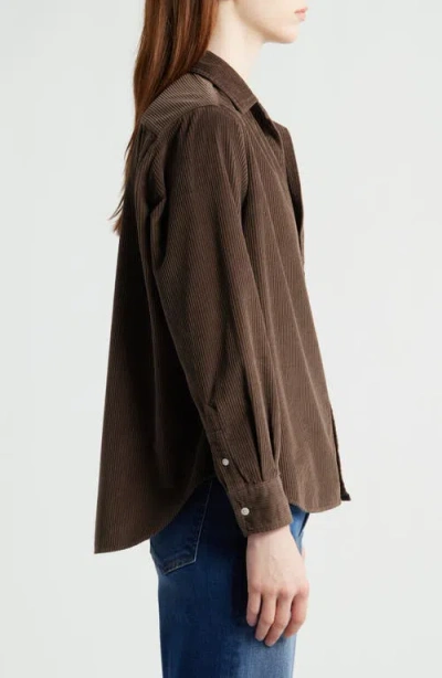 Frank & Eileen Eileen Relaxed Corduroy Button-up Shirt In Brown