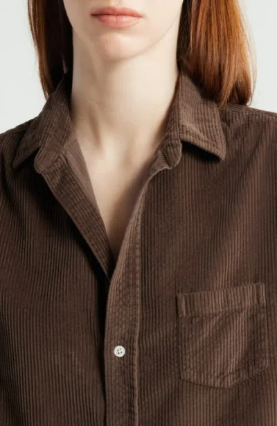 Frank & Eileen Eileen Relaxed Corduroy Button-up Shirt In Brown