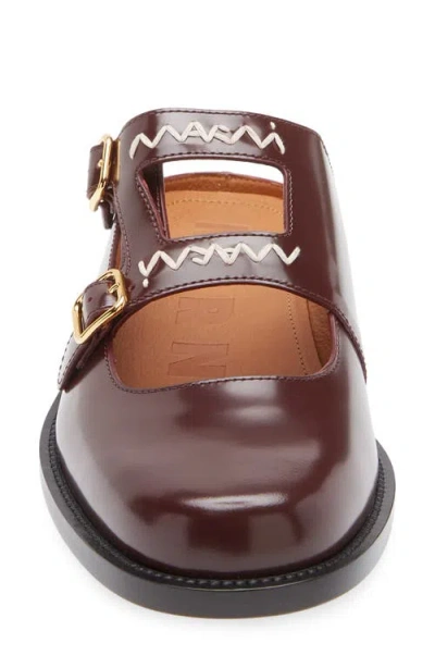 Marni Logo Embroidered Sabot Mule