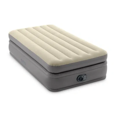Intex Comfort Elevated Airbed With Fibertech Ip, Twin In Neutral
