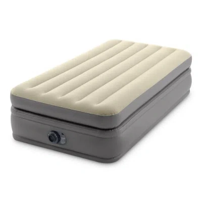 Intex Comfort Elevated Airbed With Fibertech Ip, Twin In Neutral