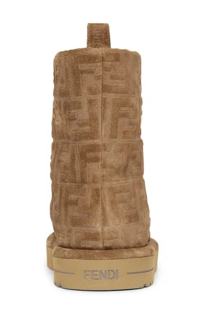Fendi Après Chic Ff Logo Genuine Shearling Lined Bootie