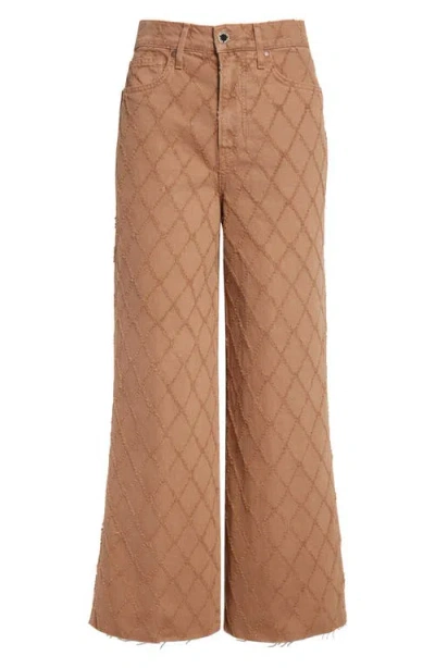 Veronica Beard Taylor Cropped High Rise Jeans In Hazelnut Stone In Pink