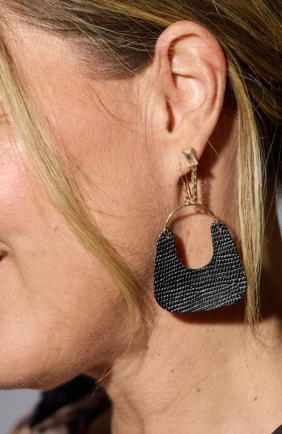 Nickel & Suede Noras Leather Earrings