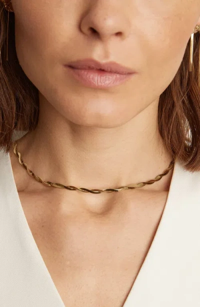 Aurate New York Herringbone Twist Necklace