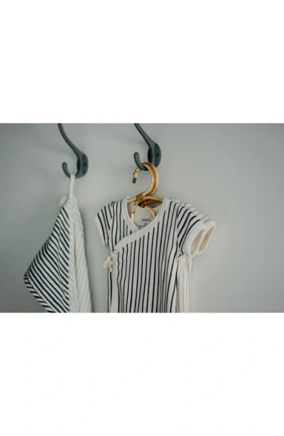 Pehr Stripes Away Organic Cotton Wrap Bodysuit In White