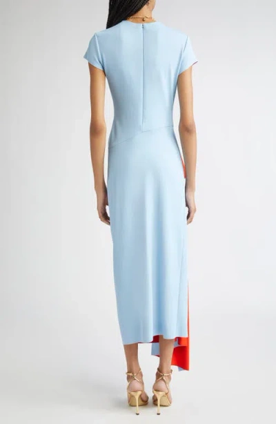 Oscar De La Renta Drape Front Double Face Jersey Dress