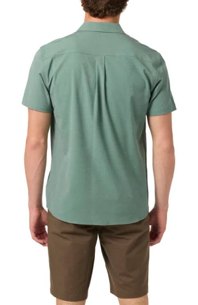 O'neill Heathered Short Sleeve Button-up Shirt In Green
