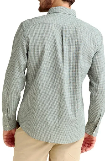 Billy Reid Micocheck Cotton Seersucker Button-up Shirt In Green