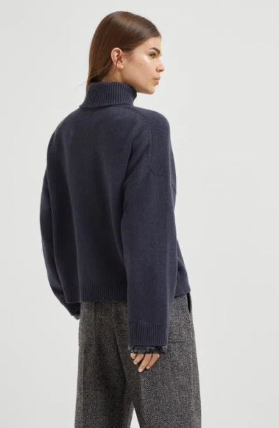 Brunello Cucinelli Women English Rib Turtle-neck Sweater In Black
