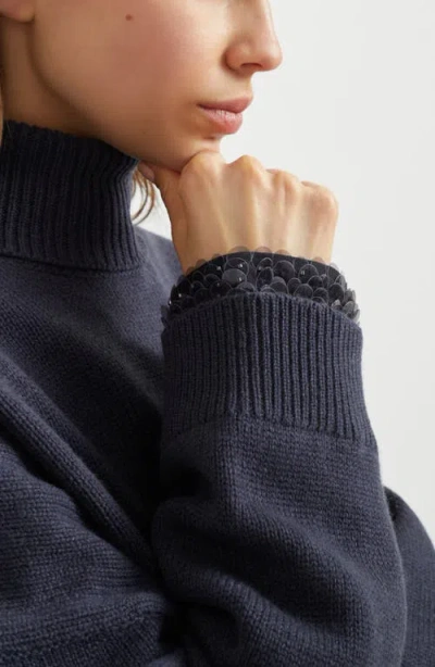 Brunello Cucinelli Women English Rib Turtle-neck Sweater In Black