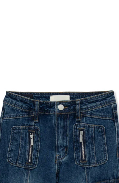 Habitual Kids Kids' Paneled Wide Leg Jeans In Blue