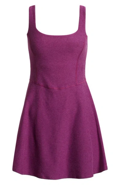 Beyond Yoga Garden Party Space Dye Sleeveless Minidress In Purple