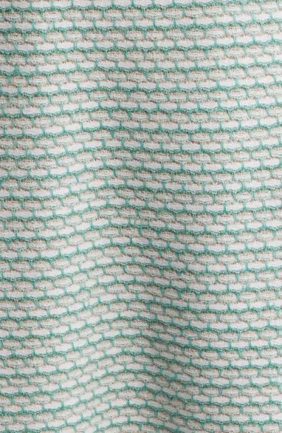 Ming Wang X Tanya Foster Heritage Fit Textured Stitch Knit Jacket In Green