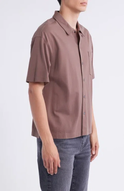 Frame Cotton-piqué Shirt In Brown