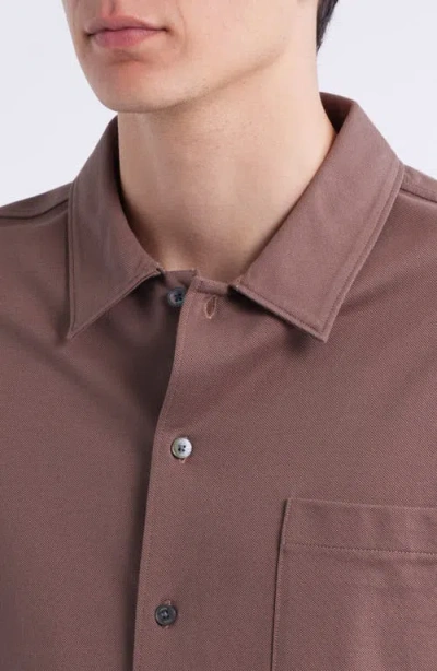 Frame Cotton-piqué Shirt In Brown