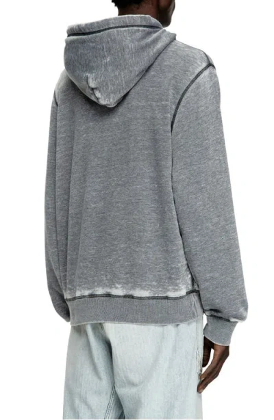 Diesel ® S-ginn Burnout Logo Hoodie