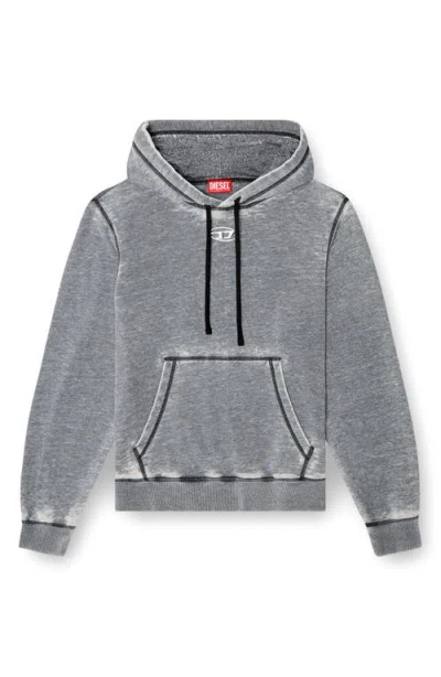Diesel ® S-ginn Burnout Logo Hoodie