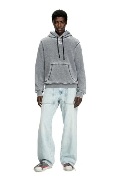 Diesel ® S-ginn Burnout Logo Hoodie