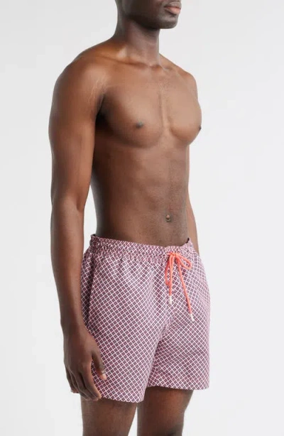 Hugo Boss Boss Vibe Swim Trunks In Pink