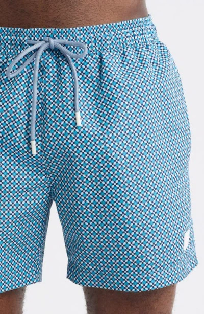 Hugo Boss Boss Vibe Swim Trunks In Blue