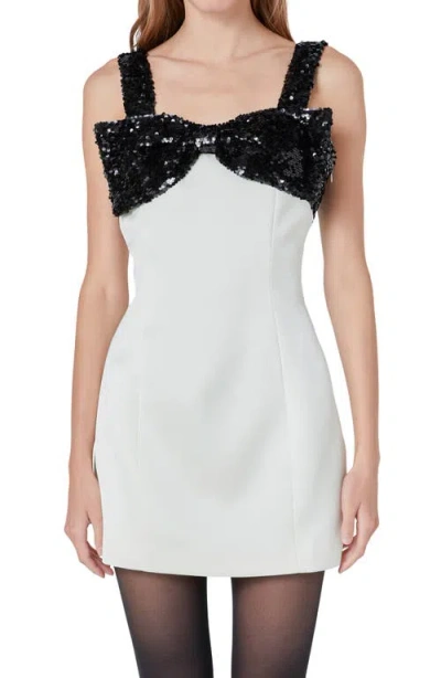 Endless Rose Sequin Bow Minidress