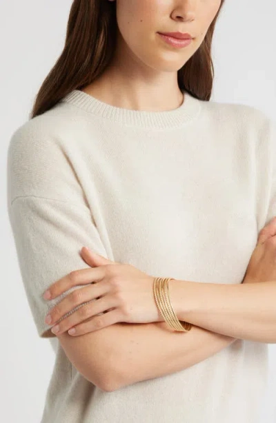 Nordstrom Set Of 5 Mixed Texture Bangle Bracelets