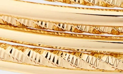 Nordstrom Set Of 5 Mixed Texture Bangle Bracelets