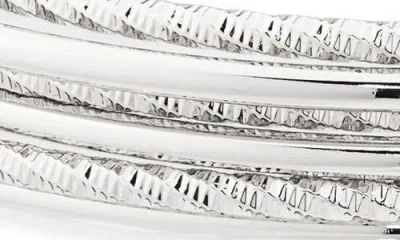 Nordstrom Set Of 5 Mixed Texture Bangle Bracelets