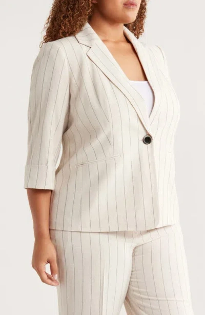 Kasper Stripe One-button Blazer