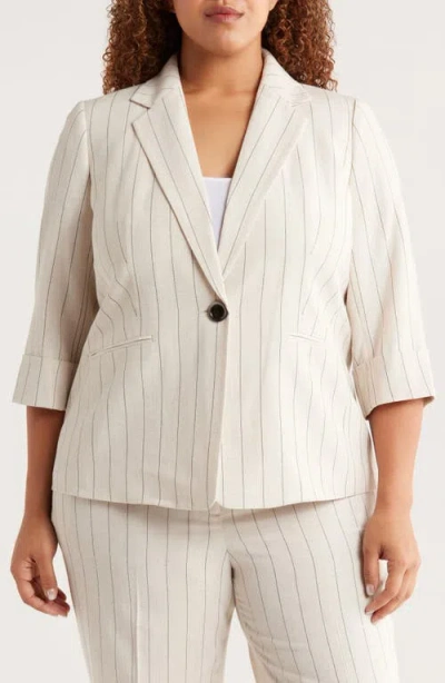 Kasper Stripe One-button Blazer