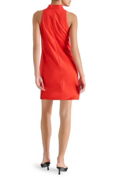 Steve Madden Percie Sleeveless Mock Neck Dress In Red