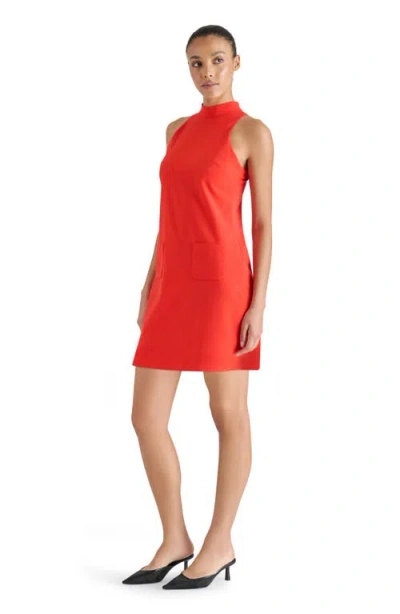 Steve Madden Percie Sleeveless Mock Neck Dress In Red