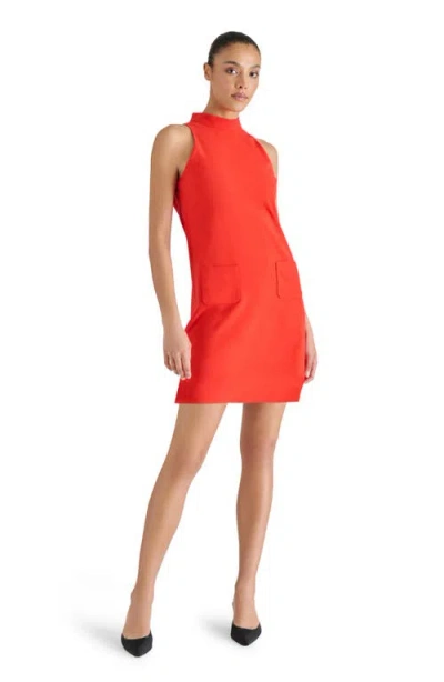Steve Madden Percie Sleeveless Mock Neck Dress In Red