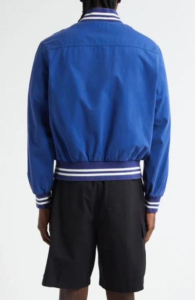 Noah Cotton Varsity Jacket In Blue