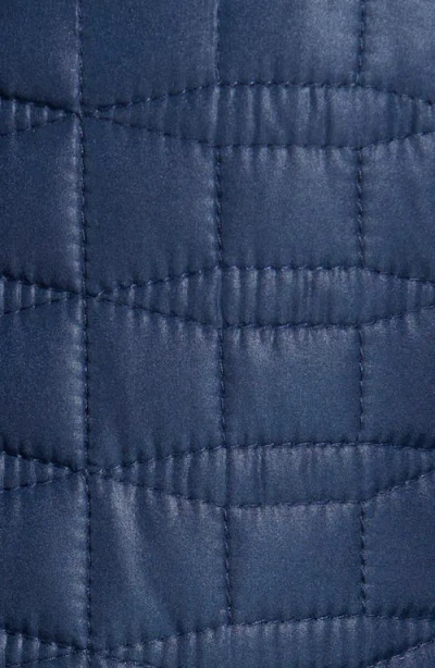 Kate Spade New York Water Resistant Quilted Coat In Blue