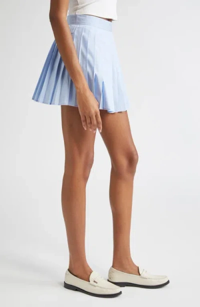 Sporty And Rich Sporty & Rich Serif Logo Anae Pleated Cotton Miniskirt
