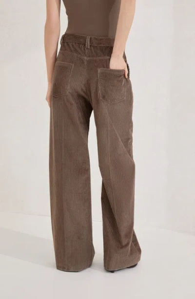 Brunello Cucinelli Women Corduroy Loose Pants With Monili
