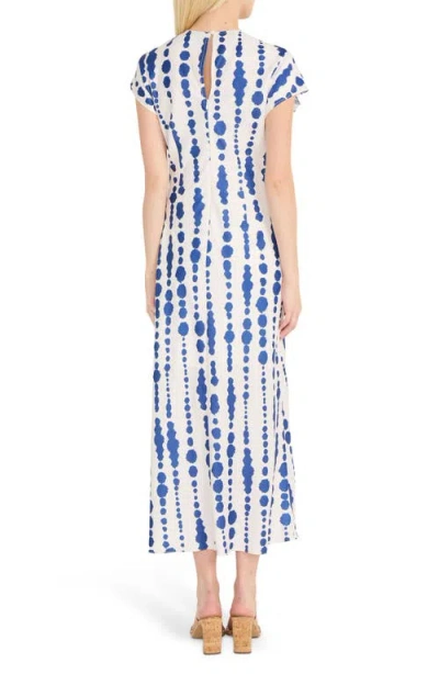 Luxely Inkblot Stripe Cap Sleeve Knot Dress